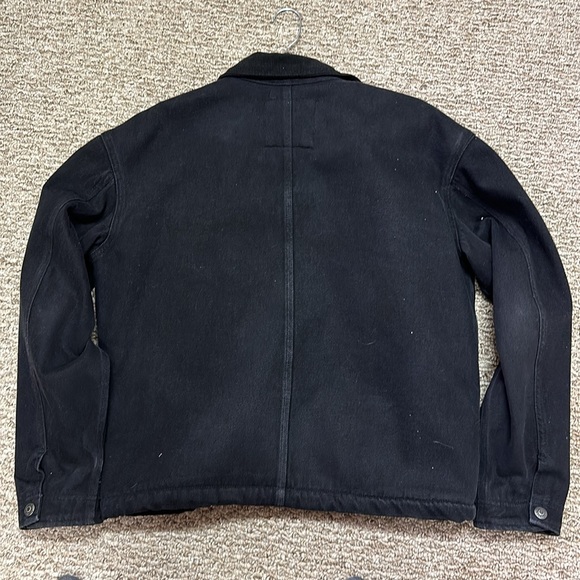 Jack & Jones Sherpa lined trucker jacket, Black, size S - Picture 2 of 5